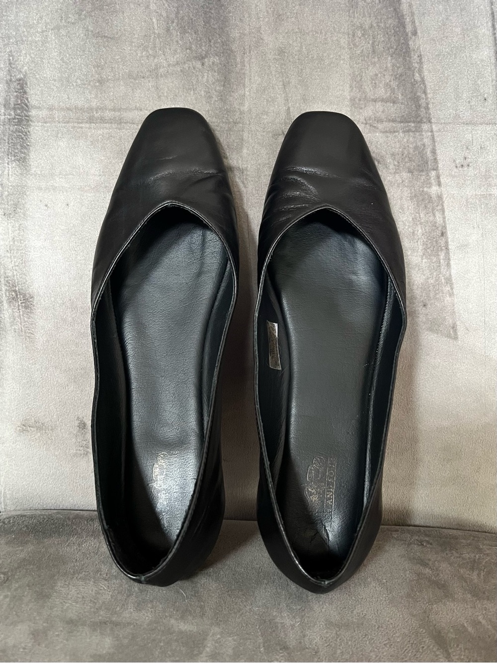 Coach and Four Black Leather Ballet Flats | Genuine Leather Made in Italy
